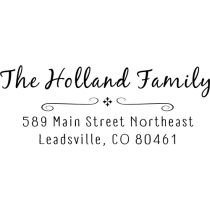 Holland Curly Deco Address Stamp