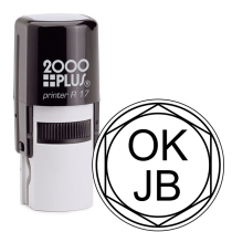 OK Initial Fancy Inspection Stamp