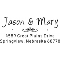 Couples Vintage Deco Return Address Stamper