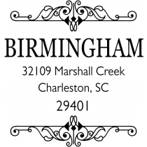 Birmingham Square Vintage Address Stamp