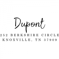 Dupont Brush Return Address Stamp