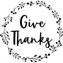 Give Thanks Wreath Craft Stamp