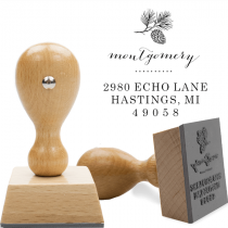 Montgomery Pine Winter Return Address European Hand Stamp