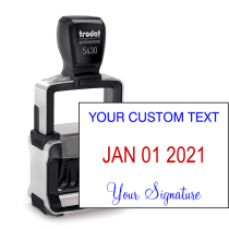 Trodat Professional Custom Text With Your Signature Bottom Stamp