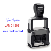 Trodat Professional Custom Text With Your Signature Top Stamp Body and Design