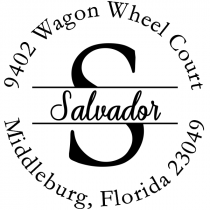 custom round letter address stamp
