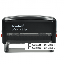 2 Line Checkbox Custom Rubber Stamp