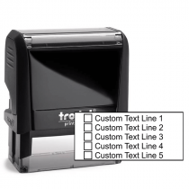 5 Line Checkbox Custom Rubber Stamp
