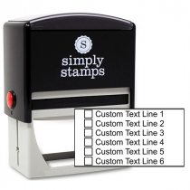 6 Line Checkbox Custom Rubber Stamp