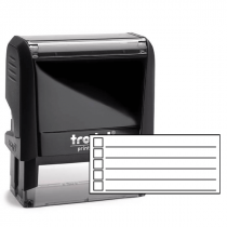 5 Line Checkbox Rubber Stamp