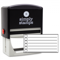6 Line Checkbox Rubber Stamp