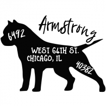 American Bully Dog Address Stamp