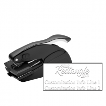 Rectangle Logo Embosser Seal with Text