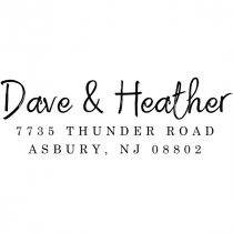 Dupont Brush Two Name Return Address Stamp