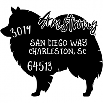 American Eskimo Dog Address Stamp