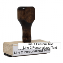 2 Line Custom Wood Handle Stamp