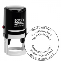 6 Line Round Self Inking Stamp