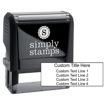 4 Lines With Title Custom Self-Inking Stamp