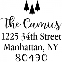Tiny Trees Christmas Address Stamp