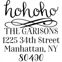 HoHoHo Christmas Address Stamp