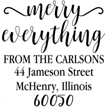 Merry Everything Holiday Address Stamp
