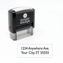 2 line rubber address stamp