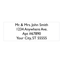 2 line rubber address stamp
