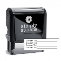 Custom 4 Line Text With Form Stamp