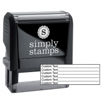 6 Line Form Custom Rubber Stamp