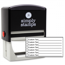 7 Line Box Form Custom Rubber Stamp