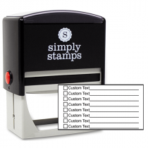 8 Line Box Form Custom Rubber Stamp