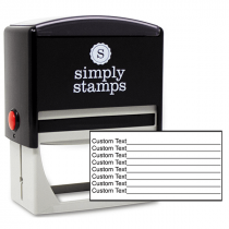 8 Line Form Custom Rubber Stamp