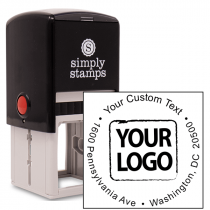 Custom Rubber Logo Stamp - Simple Round