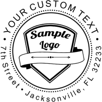 Custom Logo Round address stamper