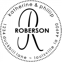 Return rubber address stamp Roberson Small