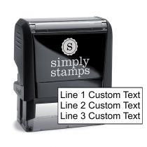 3 Line Custom Rubber Stamp