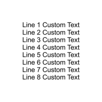 8 Line Custom Rubber Stamp Imprint Example