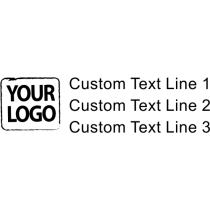 Custom Logo 3 Line with text rubber stamp
