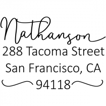 Nathanson Swash Address Stamp