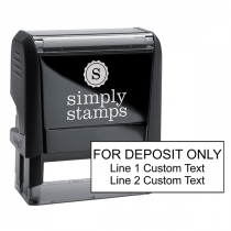 3 Line Deposit Only Stamp