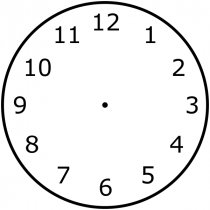Time Due - Standard Clock Rubber Teacher Stamp