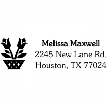 Flower Planter Address Stamp