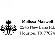 Flower Ornament Address Stamp