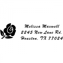 Rose Bud Address Stamp