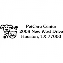Cat Dog Paws Pet Return Address Stamp