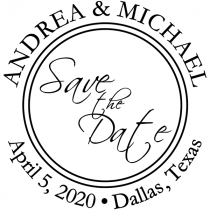 Save The Date Round Stamp