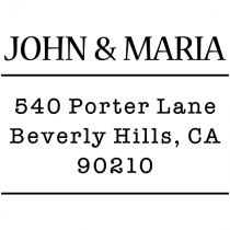 Sleek Type Address Stamp