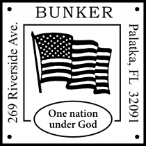 Patriotic Address Stamp
