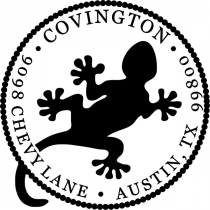Round Gecko Address Stamp