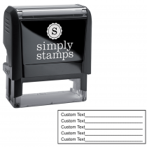 5 Line Form Custom Rubber Stamp